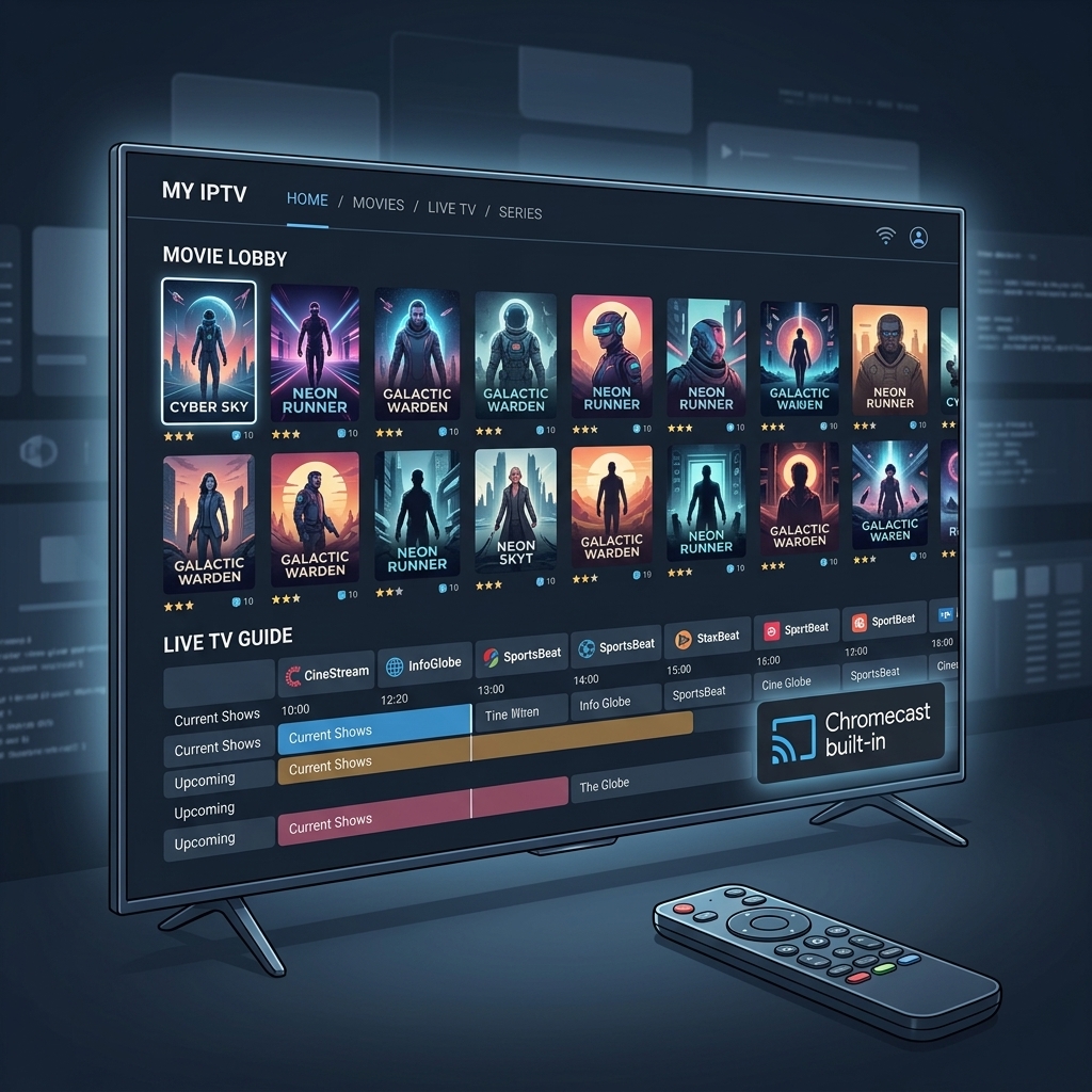 IPTV Software op Chromecast Interface